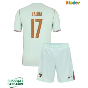 Frankreich William Saliba #17 Replik Auswärtstrikot Kinder WM 2026 Kurzarm (+ Kurze Hosen)